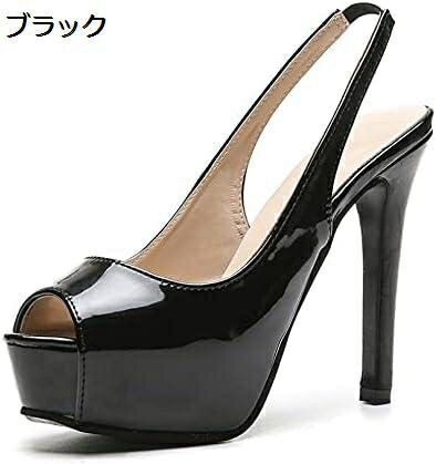 ビス 【全店10％OFFクーポン】サンダル ハイヒールレディース パンプス ピンヒール 10.5cmヒールヒョウ 10.5cmヒール バックストラップ プラットフォーム オープントゥ 低反発 ビスネス用 宴会用 就活 エレガント 可愛い 大人 カジュアル