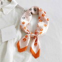 エレガントな スクエア スカーフ、70 × 70 cm 春秋の女性の首のヘアバンド プリント ハンカチ ショール スカーフ (Color : Orange, : 70x70cm) Size