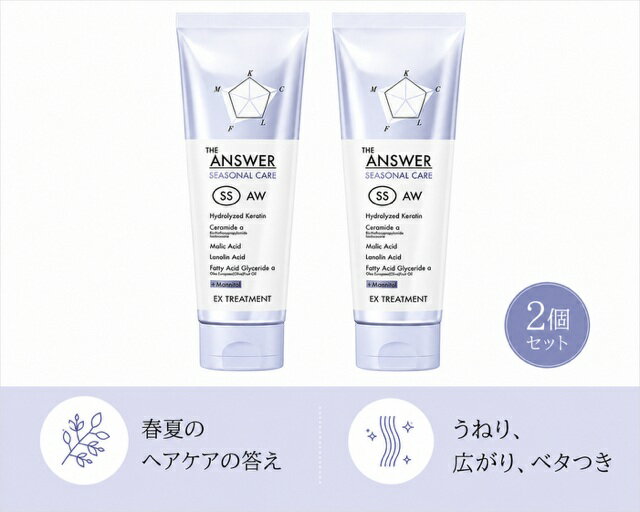 ▲2個セット・送料無料▲数量限定! THE　ANSWER（ジアンサー）　シーズナルケア　SS　EXトリートメント　220g