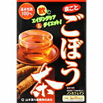 　 　【商品説明文】 ○山本漢方のごぼう茶は、遠赤外線焙煎により、ごぼうを皮ごとバランス良く焙煎し、香ばしく、飲み易く仕上げてあります。 毎日の健康づくりに、おいしく続けられるごぼう茶をお召し上がりください。 ○コップ1杯（100cc）で0kcal ○1バッグ中、ごぼうを皮ごと3g含有。 ○健康維持を心がける方に。 ○夏はアイスで、冬はホットで。 ○経済的で飲みやすく、簡単です。 ○遠赤焙煎100％ ○ノンカフェイン ○ティーバッグ1袋で600cc分できます。 ○農薬不使用 残留農薬229種類検出なし ○ティーバッグの包装紙は食品衛生基準の合格品を使用しています。 【お召し上がり方】 お水の量はお好みにより、加減してください。本品は食品ですから、いつお召し上がりいただいてもけっこうです。 ○やかんで煮だす場合 水又は、沸騰したお湯、約400cc〜600ccの中へ1バッグを入れ、約5分間以上、とろ火にて煮だし、1日数回に分け、お飲みください。 ○アイスの場合 煮だしたあと、湯ざましをして、ペットボトル又は、ウォーターポットに入れ替え、冷蔵庫に入れ、お飲みください。 ○冷水だしの場合 ウォーターポットの中へ、1バッグを入れ、水約500ccを注ぎ、冷蔵庫に入れて約1時間待てば、冷水ごぼう茶になります。 一夜だしも、さらにおいしくなります。 ○キュウスの場合 ご使用中の急須に1袋をポンと入れ、お飲みいただく量の湯を入れてお飲みください。 濃いめをお好みの方はゆっくり、薄めをお好みの方は、手ばやに茶碗へ給湯してください。 【原材料】 ごぼう 【栄養成分表示】 1杯100cc（茶葉0.6g）当たり エネルギー・・・0kcal たんぱく質・・・0.1g 脂質・・・0g 炭水化物・・・0g ナトリウム・・・0mg カフェイン・・・検出せず 500ccのお湯に1バッグ（3g）を入れ、5分間煮だした液について試験しました。 【内容量】 84g（3g×28袋）　　 広告文責 株式会社ププレひまわり　通信販売係 電話番号 084-920-2250 メーカー 山本漢方製薬株式会社 区　分 日本製・健康食品