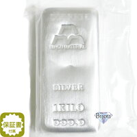 純銀インゴット日本マテリアル1kg新品シルバーバー1000g保証書付送料無料