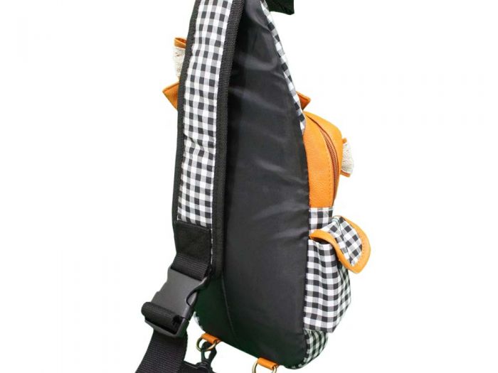 チェック合皮ボディバッグ【ブラック】 リボンがかわいいボディバッグ☆斜めがけ ショルダーバッグ 子供 女の子 キッズ 小学生 ボディバッグ ボディバック ショルダー 斜めがけ 女の子 プレゼント 入学 新学期