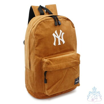 ◆MLBコーデュロイDパック◆ キャメル リュック 大容量 通学 中学生 高校生 大学生 女子 男子 MLB ヤンキース オシャレ 海外ガール風