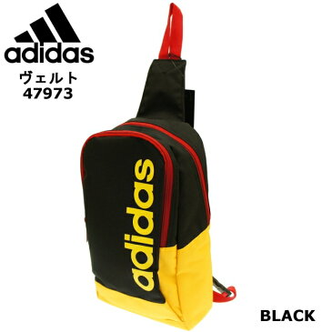 ※ adidas アディダス ヴェルト ボディショルダー【ブラック】 ボディバッグ　ショルダーバッグ　斜めがけ　47973　アディダスバッグ ボディバッグ ボディバック ショルダー　斜めがけ 女の子　プレゼント 入学　新学期