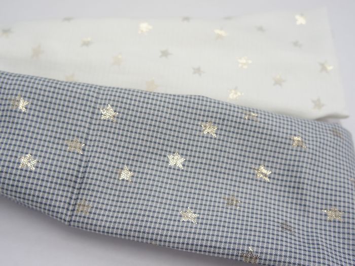 KAゴールドスター WH カチューシャ　ヘアバンド　幅広　チェック　スター　星　柄　ゴールド　シンプル　ヘアアクセサリー　ヘア小物　髪飾り　髪留め　レディース　女の子　かわいい　おしゃれ