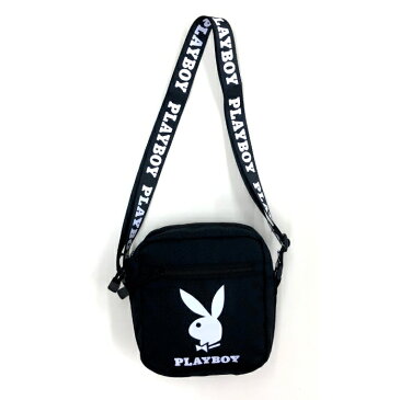 PLAYBOY ロゴ ショルダー ブラック ショルダーバッグ レディース ブランド かわいい 軽量 プレイボーイ 小さめ 小学生 中学生 高校生 アウトドア メンズ 女子 男子 ショルダーバッグ 斜め掛け 肩掛け