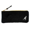 KANGOL ファー ミニポーチ ポーチ ペンポーチ 化粧ポーチ 小物入れ マルチポーチ かわいい ふわふわ 秋冬 オシャレ 高見え 豪華 フラット ミニ 小さ...