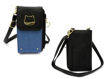 ベルトキャット タテ型 お財布ショルダー ブルー スマホショルダー 財布ポシェット 財布ショルダー 中学生女子 小学生 女の子 財布 おしゃれ かわいい 中学生 高校生