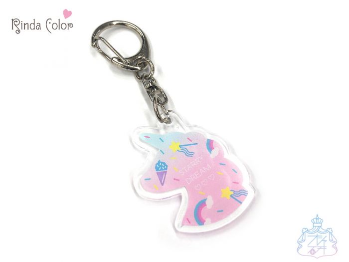 KHユニコーングラデ キーホルダー　アクリルキーホルダー　子供　小学生　ユニコーン　ダイカット　バックチャーム　かわいい キーホルダー キーチャーム バッグチャーム かわいい おそろい