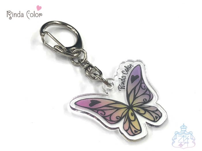 KH蝶グラデハート キーホルダー　子供　蝶々　アクリルキーホルダー　かわいい　おしゃれ　和柄　おそろい　プレゼント キーホルダー キーチャーム バッグチャーム かわいい おそろい
