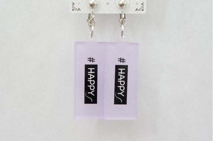 NEボックスロゴSC イヤリング　子供　小学生　ねじ式　ネジバネ式　かわいい　インスタ映え　ハッシュ..