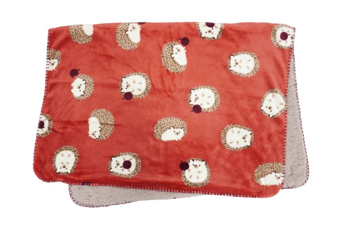 スワンネル 3way ひざ掛け ハリネズミ OR ひざかけ　かわいい　ハーフケット　小さい　ふわふわ　オールシーズン　70×100cm ひざかけ おしゃれ ハーフブランケット ふわふわ かわいい あったかい