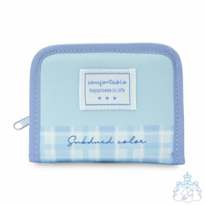 サブデュードゥチェック ラウンド 財布 二つ折り財布　小さい財布　かわいい　おしゃれ　女の子　女子　小学生　中学生　子供　キッズ　コンパクト　財布　ロゴ　チェック