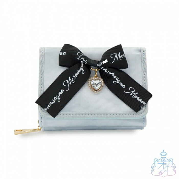 マーブルリボン 三つ折り 財布 三つ折り財布　かわいい　おしゃれ　女の子　女子　子ども　キッズ　コンパクト　財布　ガーリー　お姉さんっぽ　リボン　ハート　ビジュー　マーブル柄