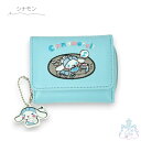 ラバーストラップ付 三つ折り財布 シナモロール 財布 サンリオ キャラクター 小さい財布 ミニ財布 かわいい おしゃれ