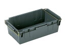 岐阜プラスチック工業 HBコンテナー HB-56(スタッキング金具付)グレー 容量49L【個人宅配不可】【(土・日・祝)日時指定不可】(4)