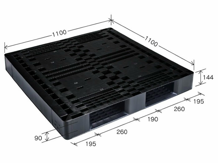 岐阜プラスチック工業 J-D2・1111 19 kg 再生PP ( risu リス プラスチックパレット リサイクルパレット 樹脂パレット Jパレット 汎用タイプ 輸出 梱包 物流機器 搬送機器 11×11) 593074