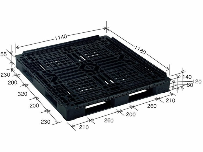 岐阜プラスチック工業 J-D4・118114 15kg再生PP ( risu リス プラスチックパレット リサイクルパレット 樹脂パレット Jパレット 海上コンテナ リブ付き 汎用タイプ 輸出 梱包 物流機器 搬送機器 118×114 ) 3550480
