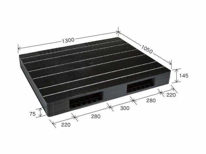 【個人宅配不可】 【（土・日・祝）日時指定不可】岐阜プラスチック工業　中型パレット　JCK-R2・105130　再生ブラック