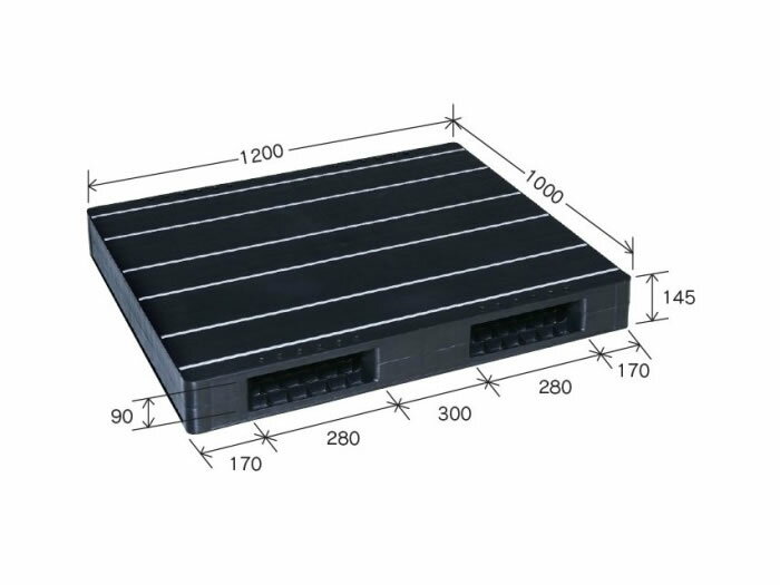 【個人宅配不可】 【（土・日・祝）日時指定不可】岐阜プラスチック工業　中型パレット　JCK-R2・100120　再生ブラック