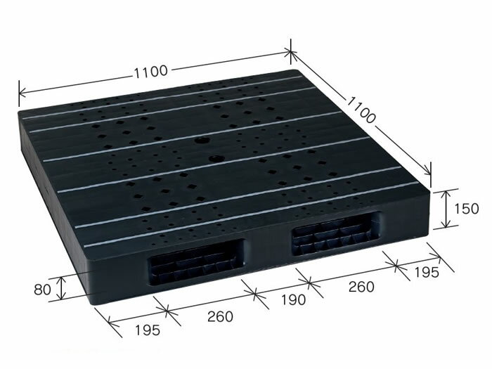 岐阜プラスチック工業 HB-R2・1111LH 20.5kg 再生PP ( risu リス プラスチックパレット リサイクルパレット 樹脂パレット HBパレット LHタイプ 自動倉庫 輸出 梱包 物流機器 搬送機器 11×11 ) 562933
