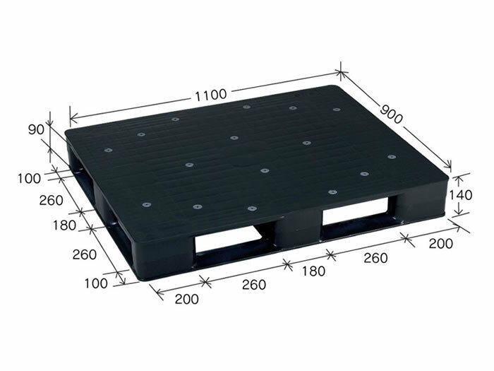 岐阜プラスチック工業 JC-D4・1109 20kg 再生PP ( risu リス プラスチックパレット リサイクルパレット 樹脂パレット JCパレット 汎用タイプ SDGs 輸出 梱包 物流機器 搬送機器 11×09) 603711