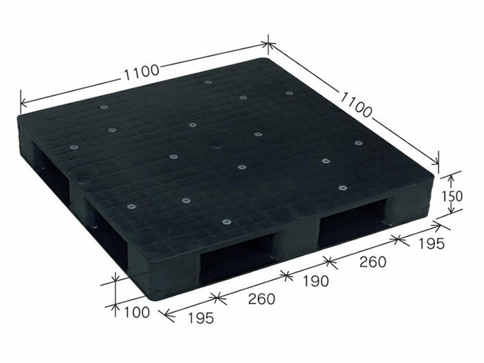 岐阜プラスチック工業 JC-D4・1111 22.5kg 再生PP ( risu リス プラスチックパレット リサイクルパレット 樹脂パレット JCパレット 汎用タイプ SDGs 輸出 梱包 物流機器 搬送機器 11×11) 603704