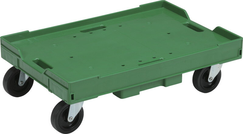 三甲（サンコー）サンキャリー6040-2 グリーン 重量5.3kg 耐荷重160kg キャスター(φ100×4輪自在ゴム車 ※ボルトレス仕様)【個人宅不可】【 土日祝・時間指定不可】