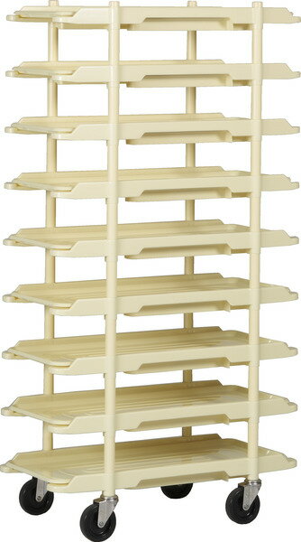 三甲（サンコー）サンパックカートN7940(9段) クリーム 重量16.2kg 耐荷重：各段10kg(均等荷重) キャスター(φ100×4輪自在ゴム車ステンレス仕様)【個人宅不可】【 土日祝・時間指定不可】