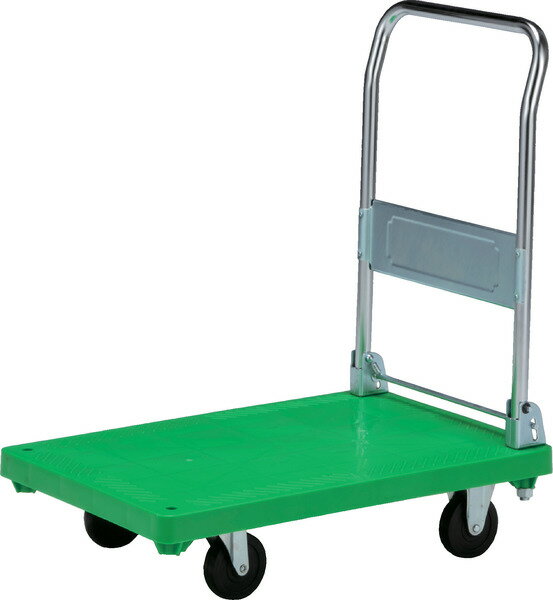 三甲 サンコー ミニパール（オリタタミ) グリーン キャスターφ100×2輪自在2輪固定ゴム車【個人宅不可】【土日祝・時間指定不可】