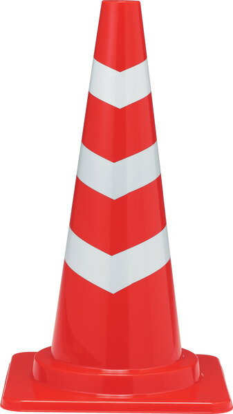 三甲 サンコー カットスコッチコーンM 660H φ40 レッド/ホワイト 【個人宅不可】【土日祝・時間指定不可】