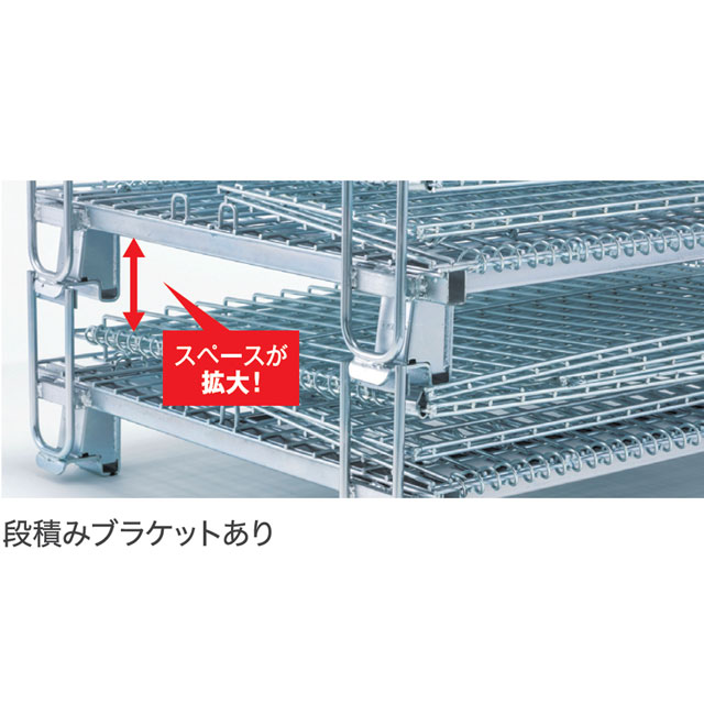 テイモー ボックスパレット810BK スチール 表面/三価クロム電気亜鉛メッキ 段積み...