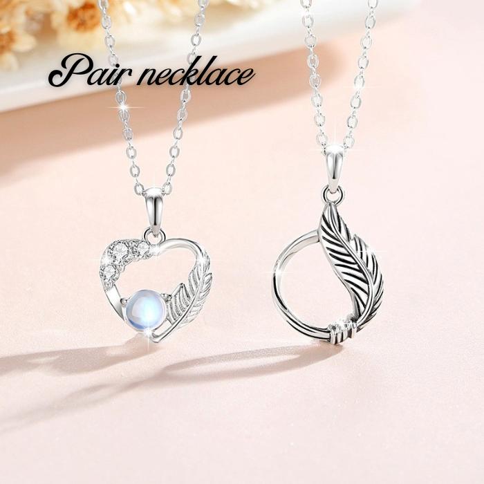 【27まで★Pアップ・最大40%OFF】【豪華なレビュープレゼントキャンペーン中】ペアネックレス ペアリング シルバーアクセサリー S925 金属アレルギー対応 カップル お揃い シンプル 高級感 2個セット Amistella 【PN-04】バレンタイン 記念日 誕生日 彼氏 彼女