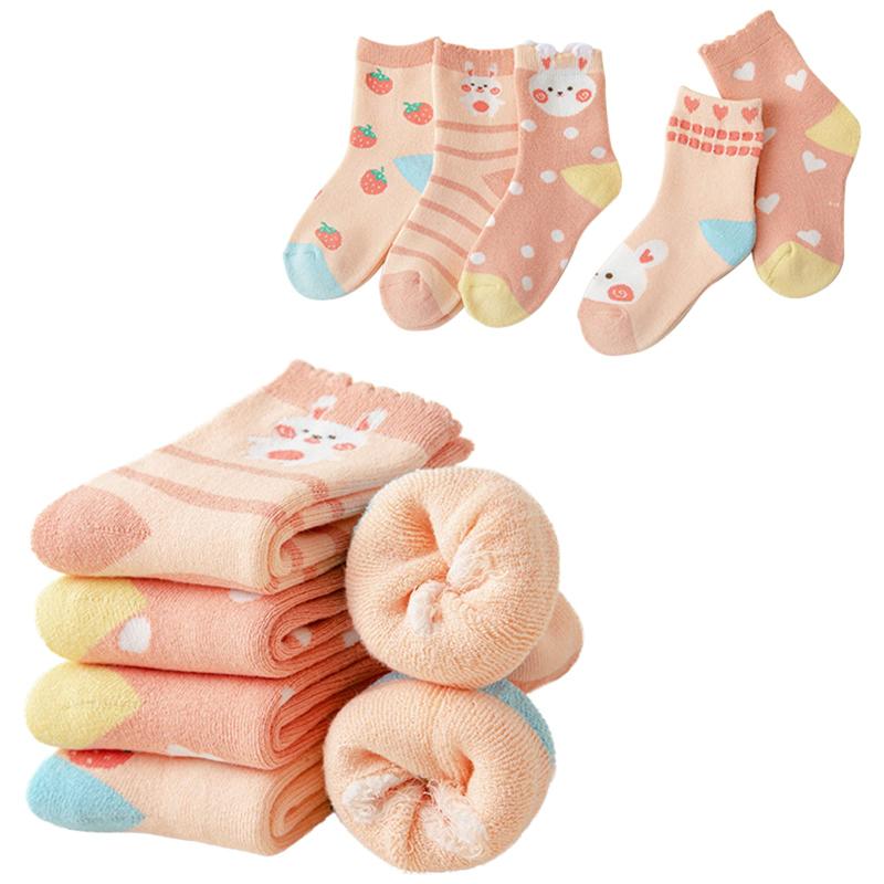 Other - [Mskikefly] キッズ 靴下 子供 5足セット カラフル 可愛い くつした 女の子 男の子 ソックス 綿 冬 厚手 冬用 保温防寒 小物 おもしろ立体 刺繡 赤ちゃん靴下 出産祝い 柔らか 冷え性対策 室内 通