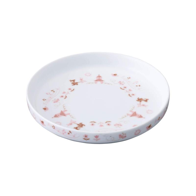 ノリタケ プレート 16cm ライトステップ お子様用食器 電子レンジ対応 食洗器対応 1枚 ピンク ファインポーセレン(強化磁器) 61032K/5002-1 直径約16cm・高さ約2.5cm・容量約300cc(満水)
