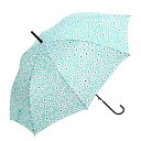 ベーシックスタンダード(Basic Standard) 長傘 レディース 細長 で 持ちやすい おしゃれ レザー ハンドル 58cm ワンタッチ ジャンプ傘 丈夫 耐風 グラスファイバー骨 かわいい 小さな 花びら柄 イ(3)