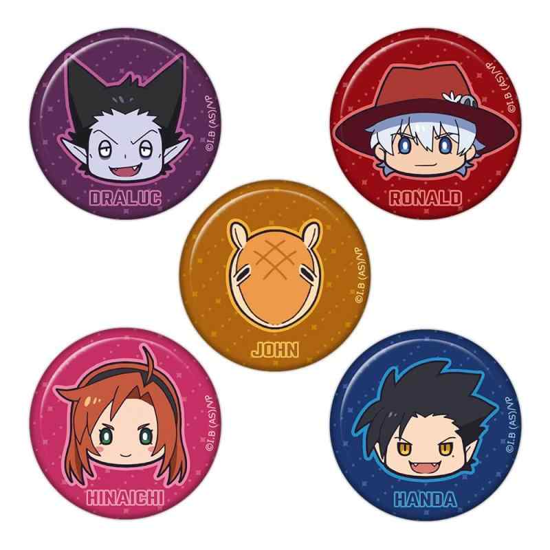 吸血鬼すぐ死ぬ ちゅるキャラミニ缶バッジ5個セット［ドラルク＆ルナルド＆ジョン＆ヒナイチ＆半田桃］