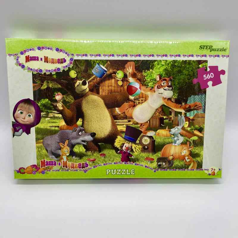 パズル560 Masha and the Bear、漫画、パズル、子供のおもちゃ、好きな漫画のキャラクター、プレハブのブロック、おもちゃ、パズル、パズル