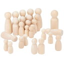PH PandaHall 人形体 木製人形装飾 男性と女性 芸術品や工芸品 手作り 素材 手作り DIY用品(3)