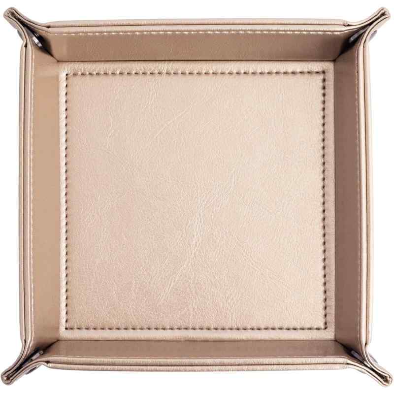 [HIGH FIVE] 正方形 レザートレー トレイ 小物入れ アクセサリー リモコン 鍵 財布 革小物 腕時計 指輪 収納ボックス