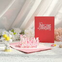 Mom love card pink