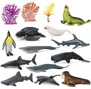 ジオラマ 動物 ジャングル 野生 恐竜 海洋生物 海 石 模型 フィギュア(3)