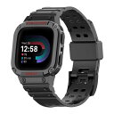 コンパチブル Fitbit versa 3/versa 4/Fitbit Sense/Sense2 ウォッチバンド ケース付き ソフトTPUスポーツバンド 調節...