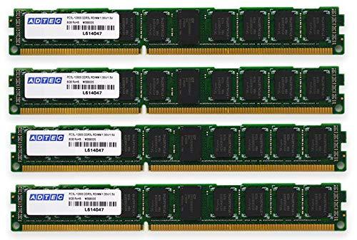 アドテック DDR3L-1600 RDIMM 8GB DR VLP 4枚組