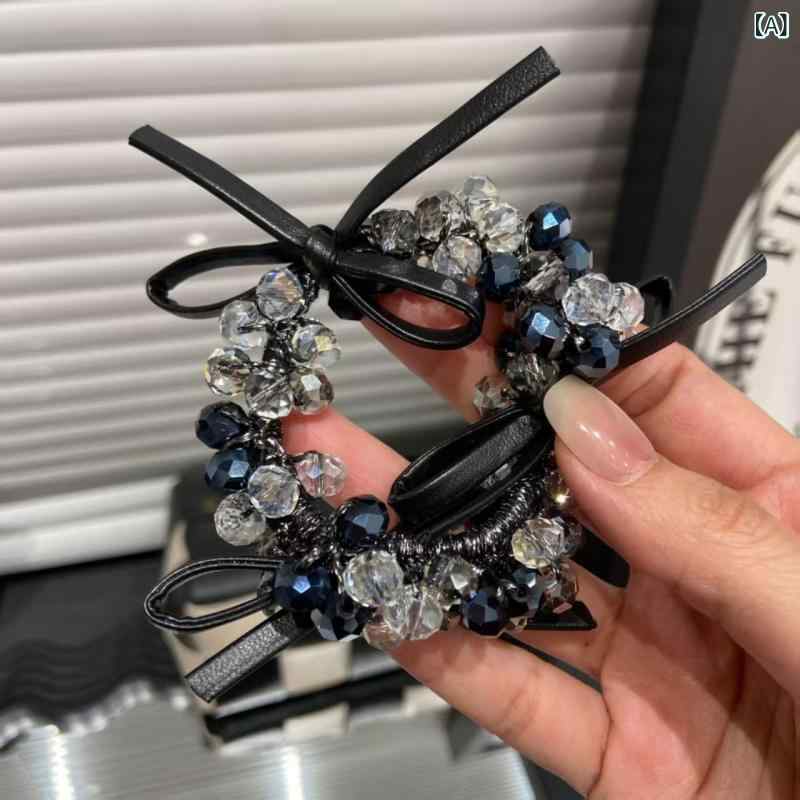 ・カテゴリ: ポニーテールゴム・主な素材: プラスチック/樹脂・カラー: ブラック・スタイル: ファッションOL、通勤・タイプ: 高弾力