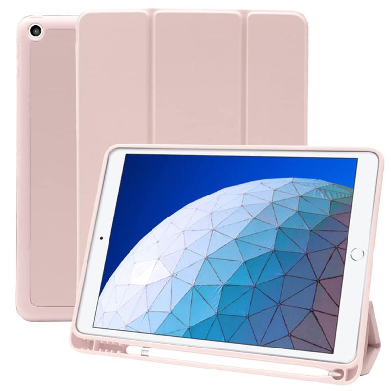 MS factory iPad Air3 ケース Apple Pencil 収納 耐衝撃 スマートカバー ソフト TPU オートスリープ ペンシルホルダー 全11色