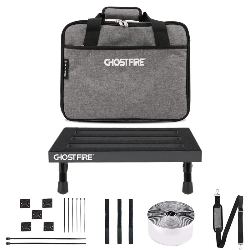 GHOSTFIRE 超軽量 ギターエフェクター ボード ペダルボード アルミニウム合金 面ファスナー キャリングバッグ付き Vシリーズ (S-Series)