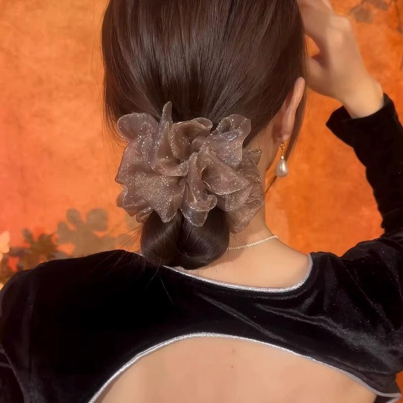 ・カテゴリ: 大腸ヘアゴム・カラー展開: ブラック、シャンパン色、赤・スタイル: スイート・タイプ: 高弾力・デザイン: 円形、幾何