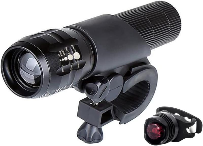 DOKeep 自転車 ライト ロードバイクライト 自転車用ヘッドライト 80LM 防水 3つ調光モード 懐中電灯兼用 停電対応 地震対策 登山 夜釣り テールライト