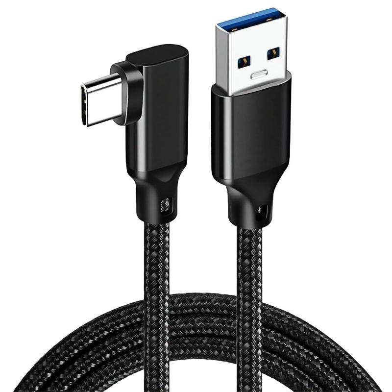 USB Type C ケーブル L字 Suptopwxm (10Gbps データ転送 /60W 3A急速充電) USB3.1 Gen2 タイプ c ケーブル USB-A to USB-C 高耐久ナイロン編み スマートフォン・タブレット・ゲーム機などのus